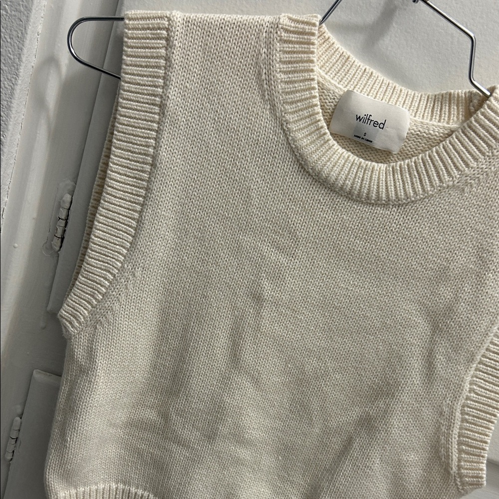 Aritzia Wilfred Cream Knit Sleeveless Top - Picture 4 of 7